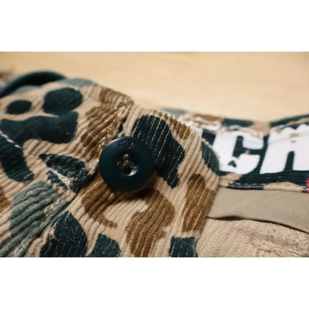 ICECREAM BBC Apple Pant 401-9106 Camo 2021 Size 40 Cargo Corduroy Green Red - Picture 5 of 13